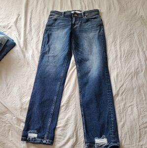 Kancan Estilo Juniors sz‎ 5/26 NWOT frayed waist distressed hem boho beach coast